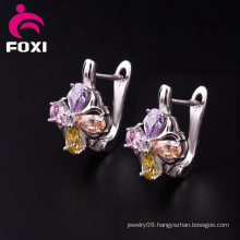 Colorful Zircon Fashion Jewelry Cuff Earring for Youth Girls
